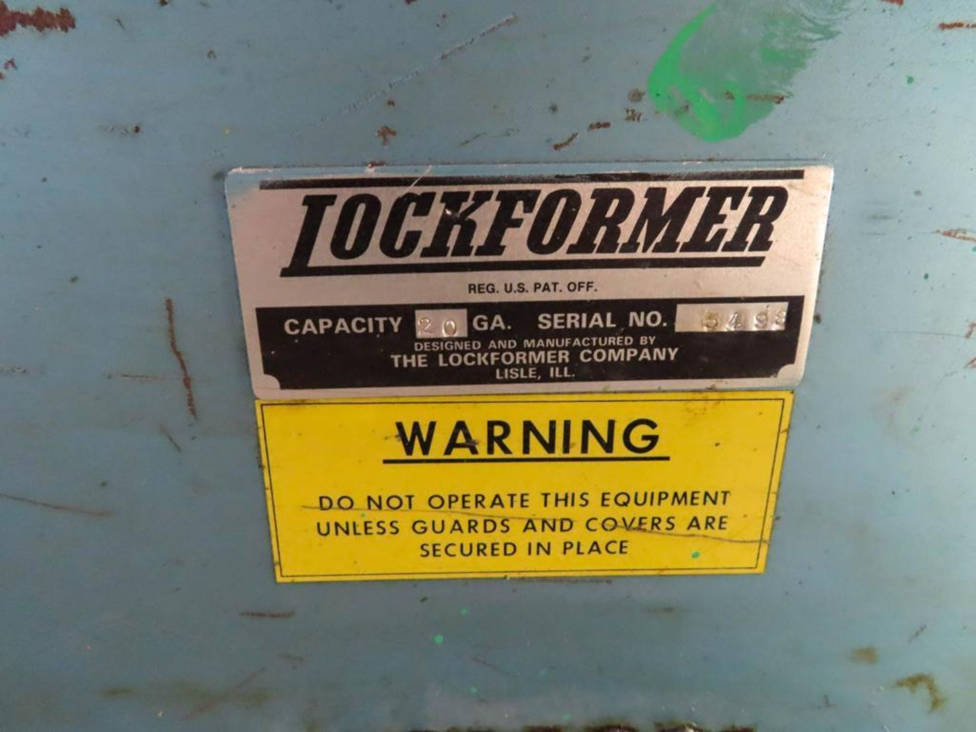Lockerformer 20 Gage, S/N:5498 - Image 2 of 3