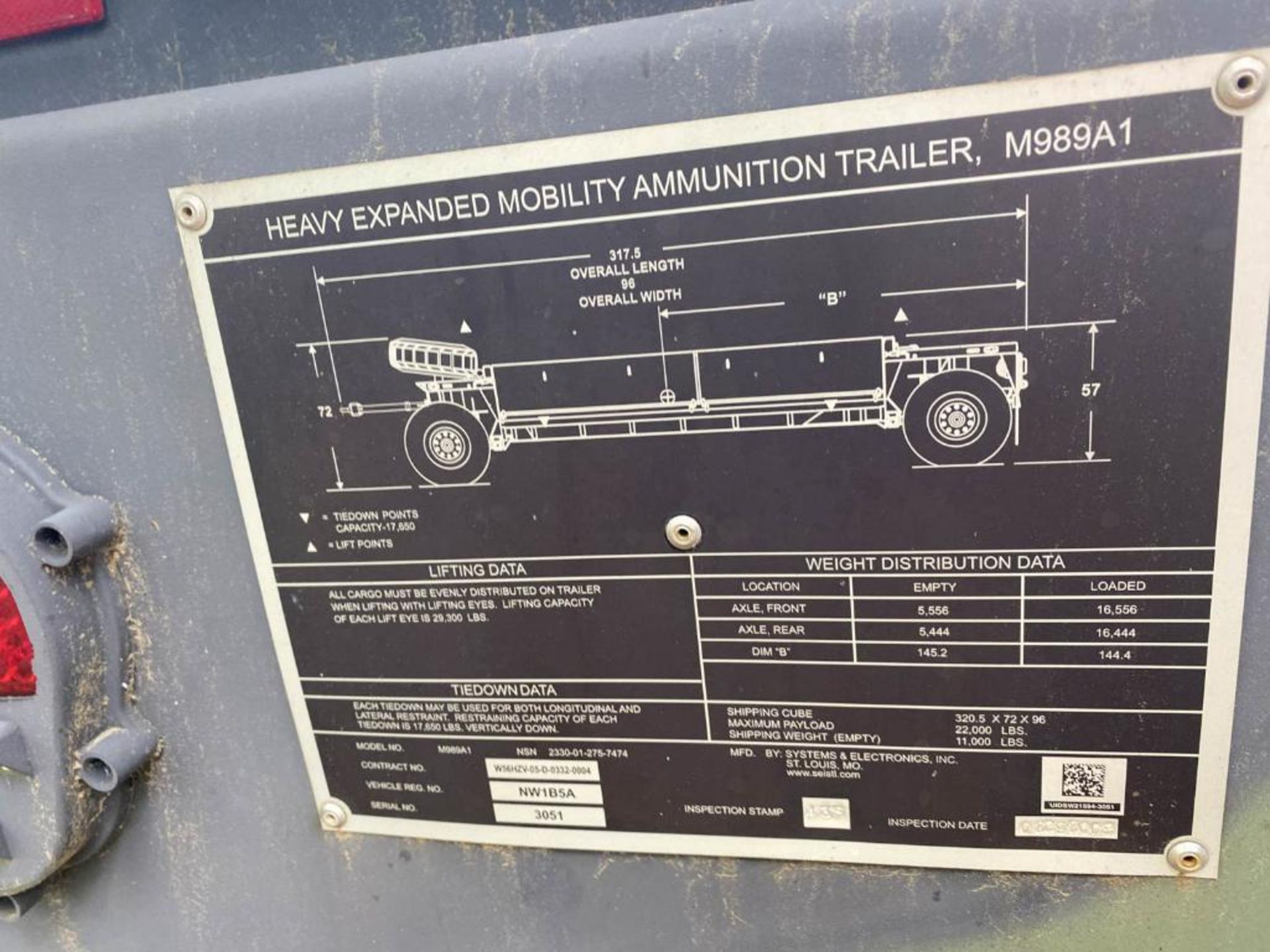 M989A1 Heavy Expanded Mobile Ammunition Off-Road Trailer, Wagon Type - Image 11 of 12