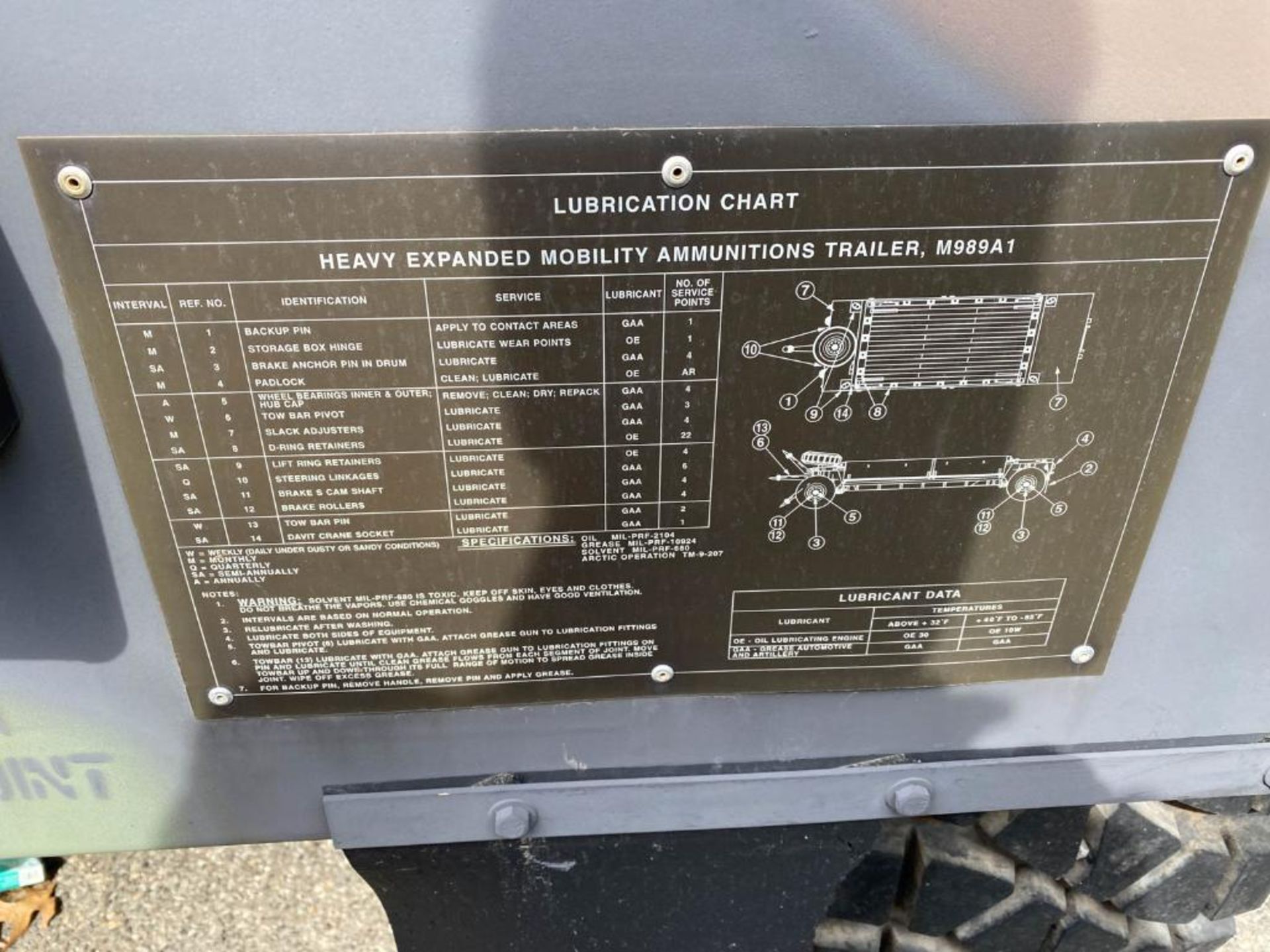 M989A1 Heavy Expanded Mobile Ammunition Off-Road Trailer - Image 15 of 24