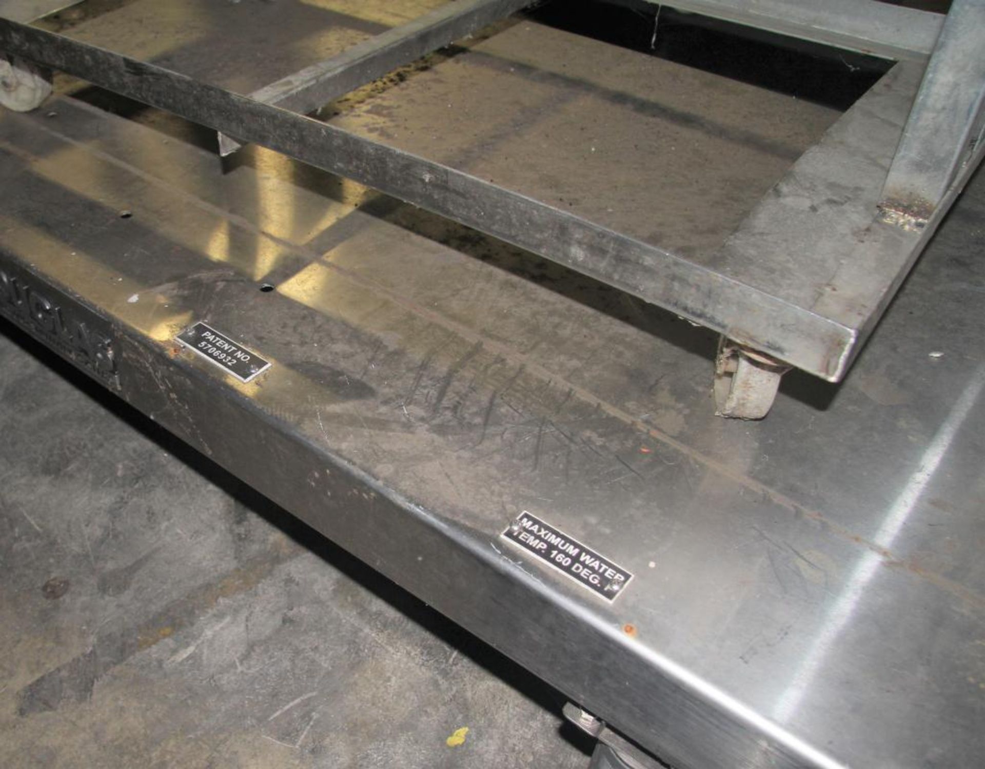 Douglas 30" X 60" Stainless Steel Flatbed Cart With Drying Rack And 21" X 36" Stainless Steel A-Fram - Image 2 of 4