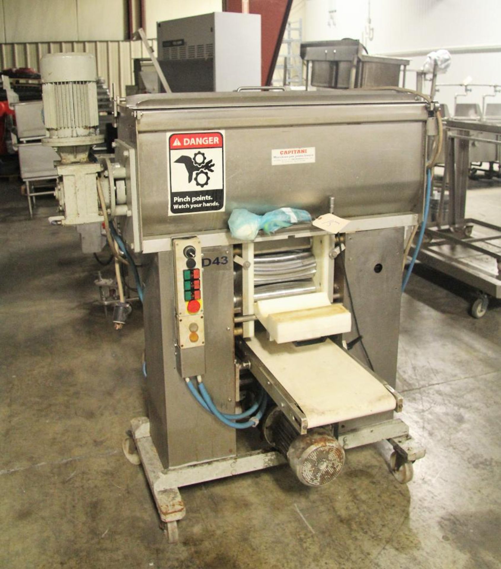 Automatic Pasta Sheeter With Mixer, Top Mounted 38-1/2" Long X 13-1/2" Wide X 16-1/2" Deep Stainless