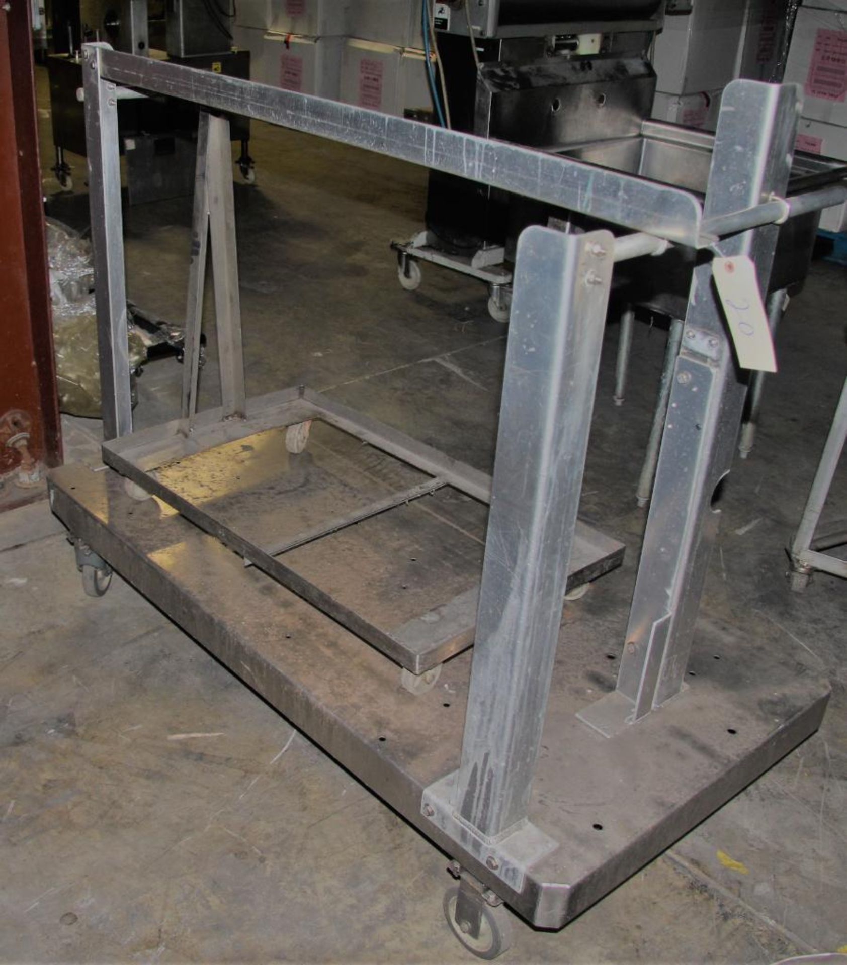 Douglas 30" X 60" Stainless Steel Flatbed Cart With Drying Rack And 21" X 36" Stainless Steel A-Fram - Image 4 of 4