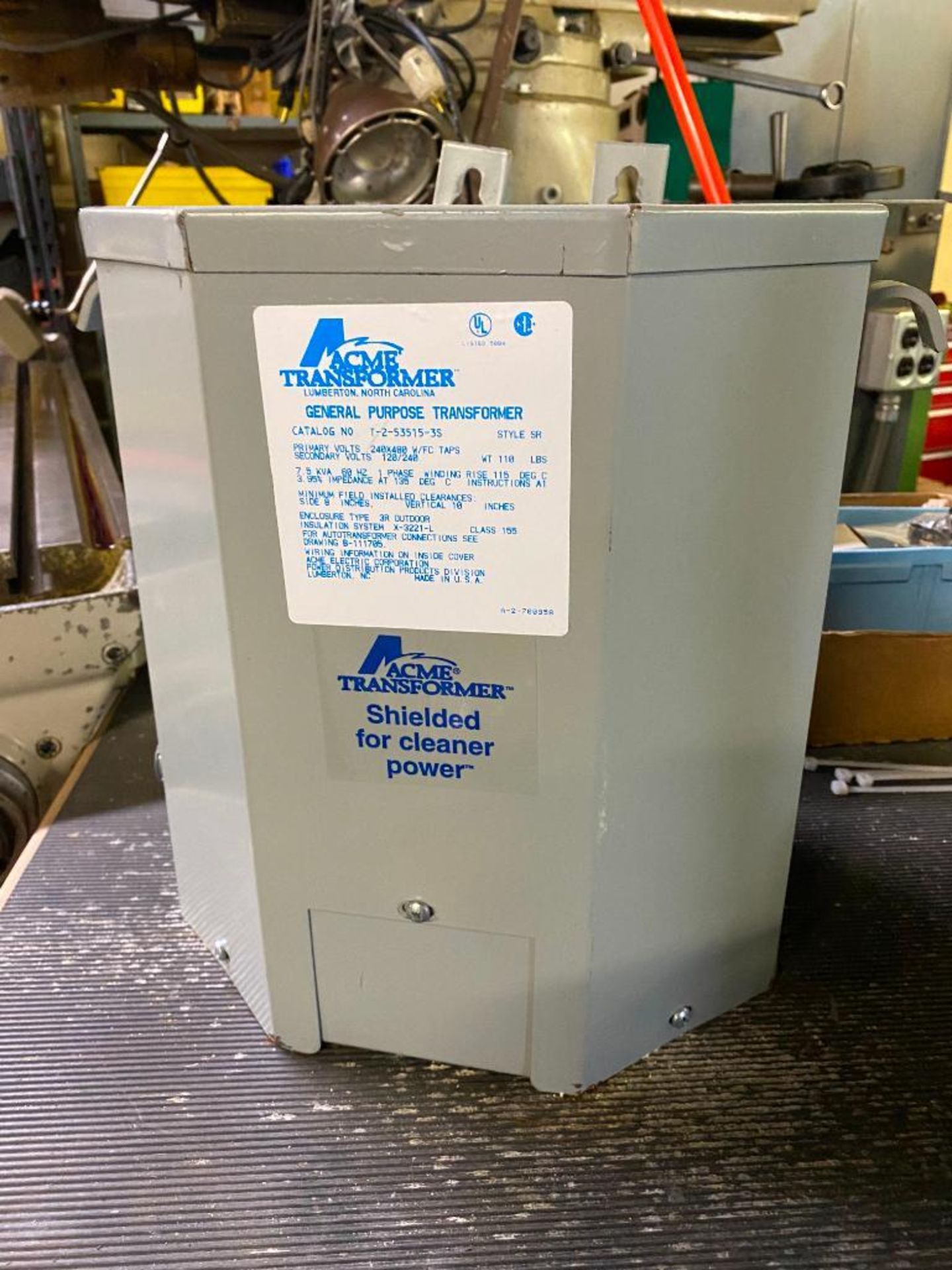 Acme 7.5-KVA 240 X 480 Volt 1-PH / 60-HZ Shielded General Purpose Transformer - Image 2 of 3