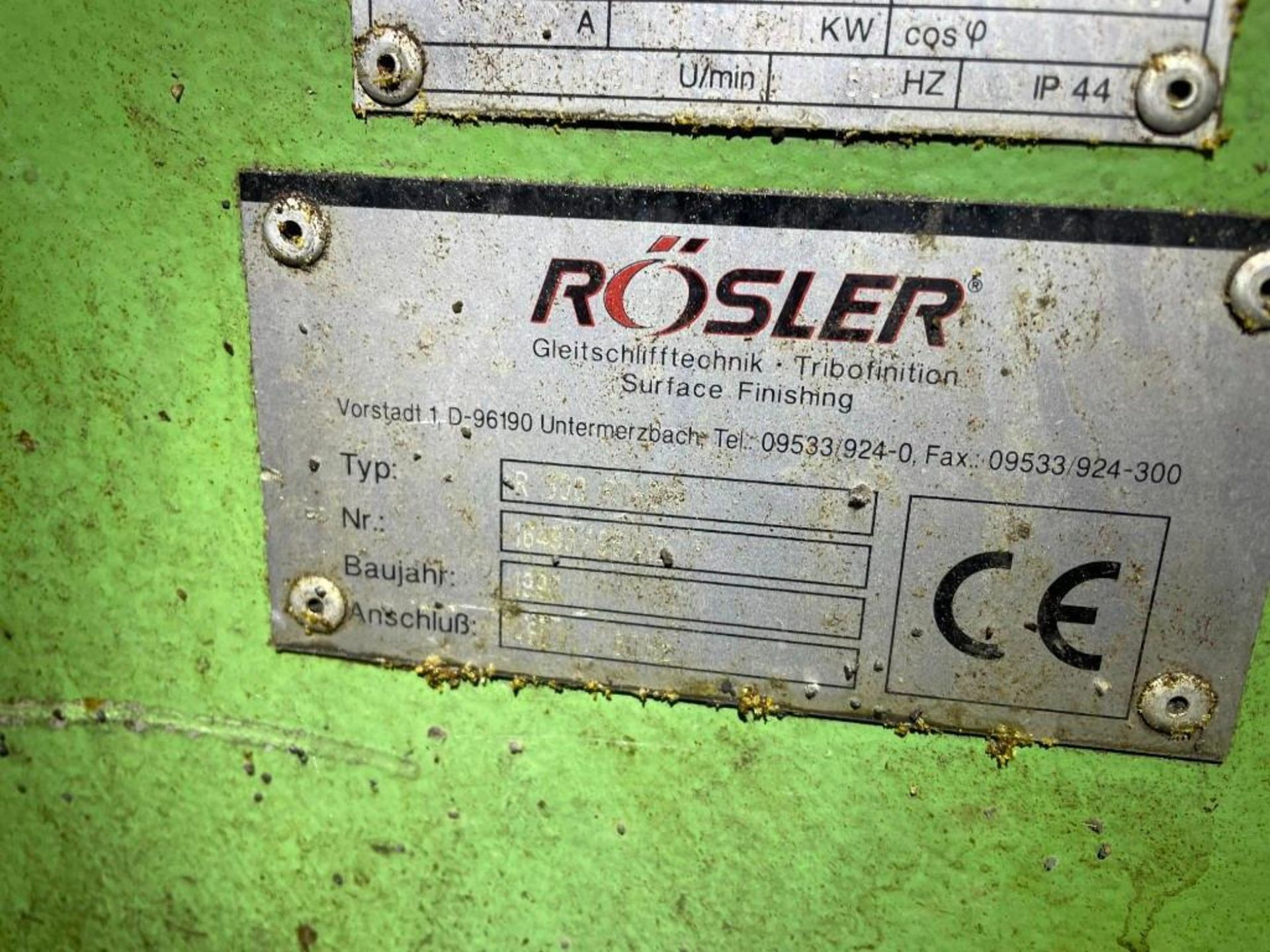 Rosler 48” Dia. Vibratory Deburring Machine, Model R300 RT-BW - Image 4 of 6