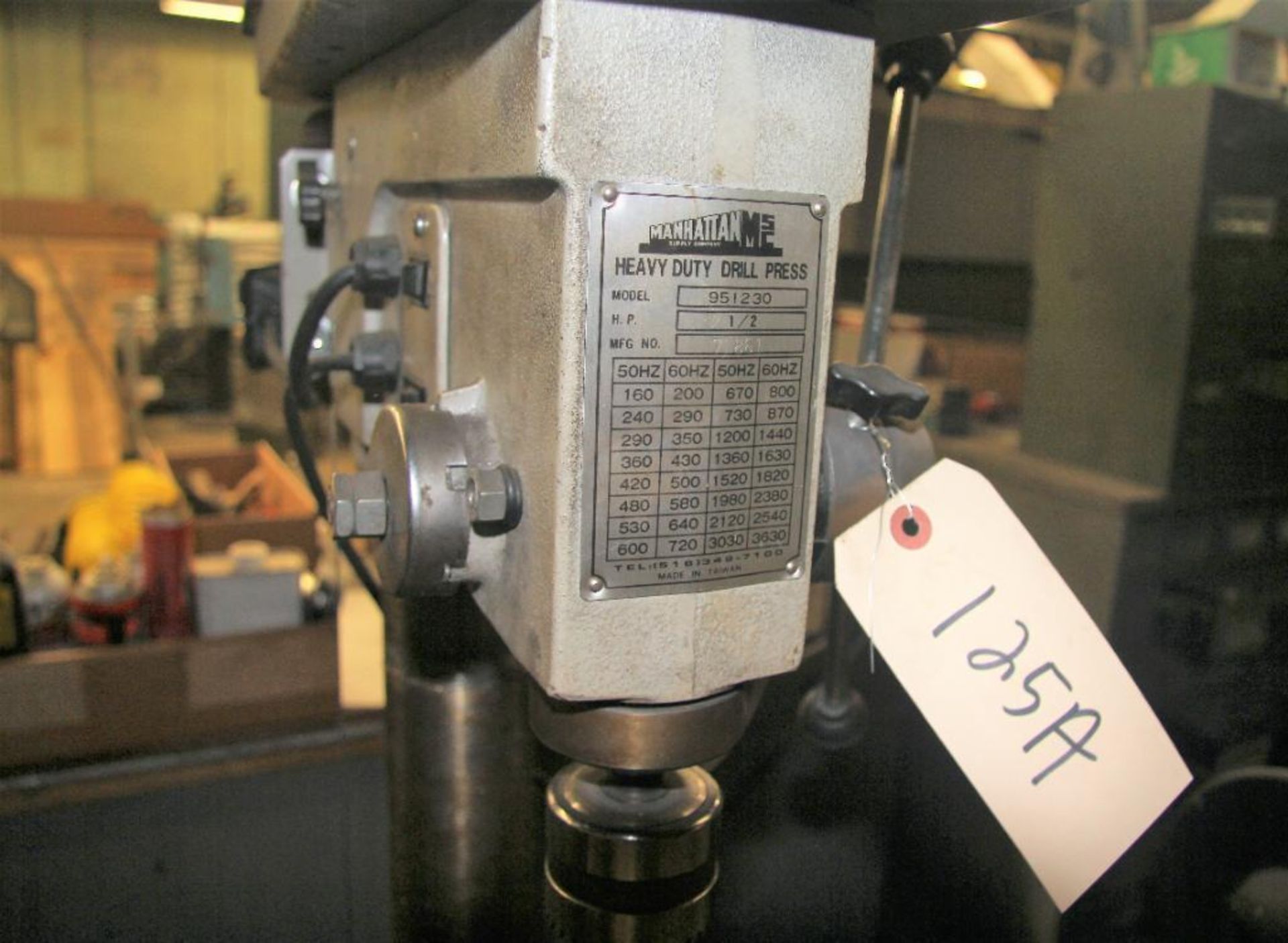 16" Manhattan Mdl. 951230 1/2HP Floor Type Drill Press - Image 2 of 4