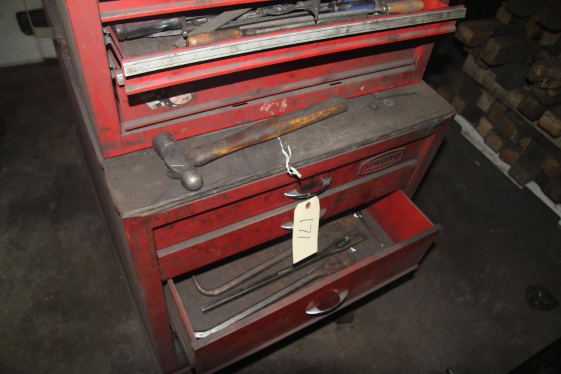 (3) Tool Boxes Mounted On Dolley, With Contents - Image 2 of 3
