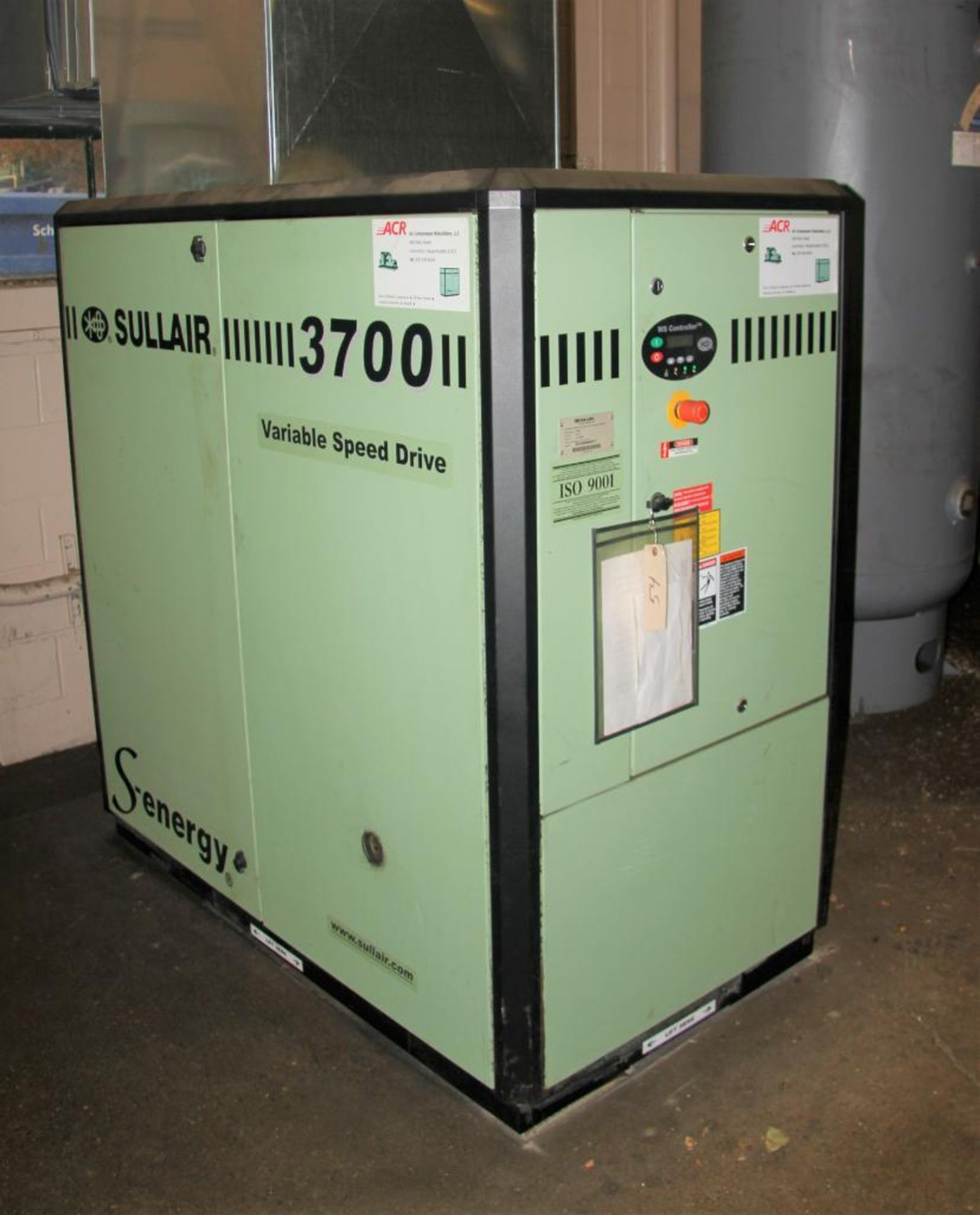 50-HP Sullair Mdl. 3709 V/A Variable Speed Rotary Screw Type Air Compressor