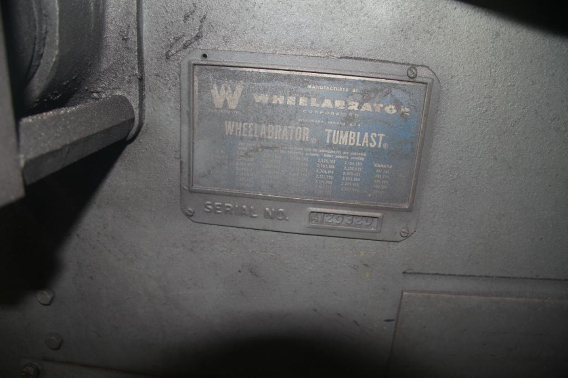 36" Wheelabrator Tumblast Finisher, Loader/Dumper, Dust Collector Unit S/N:129309 - Image 7 of 10
