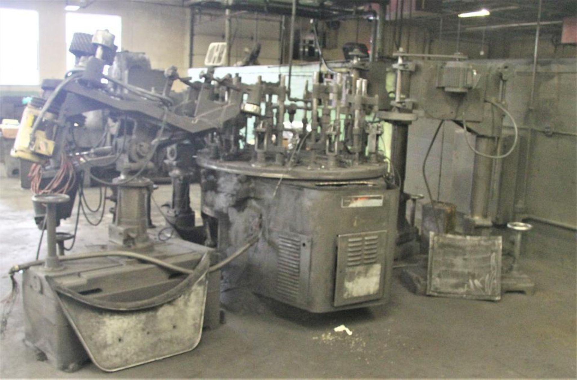 Packer Machine Co. "Paker-Matic" Polisher Mdl. 14-8, 8-Station Indexing Table, 5' Belt And Gringing