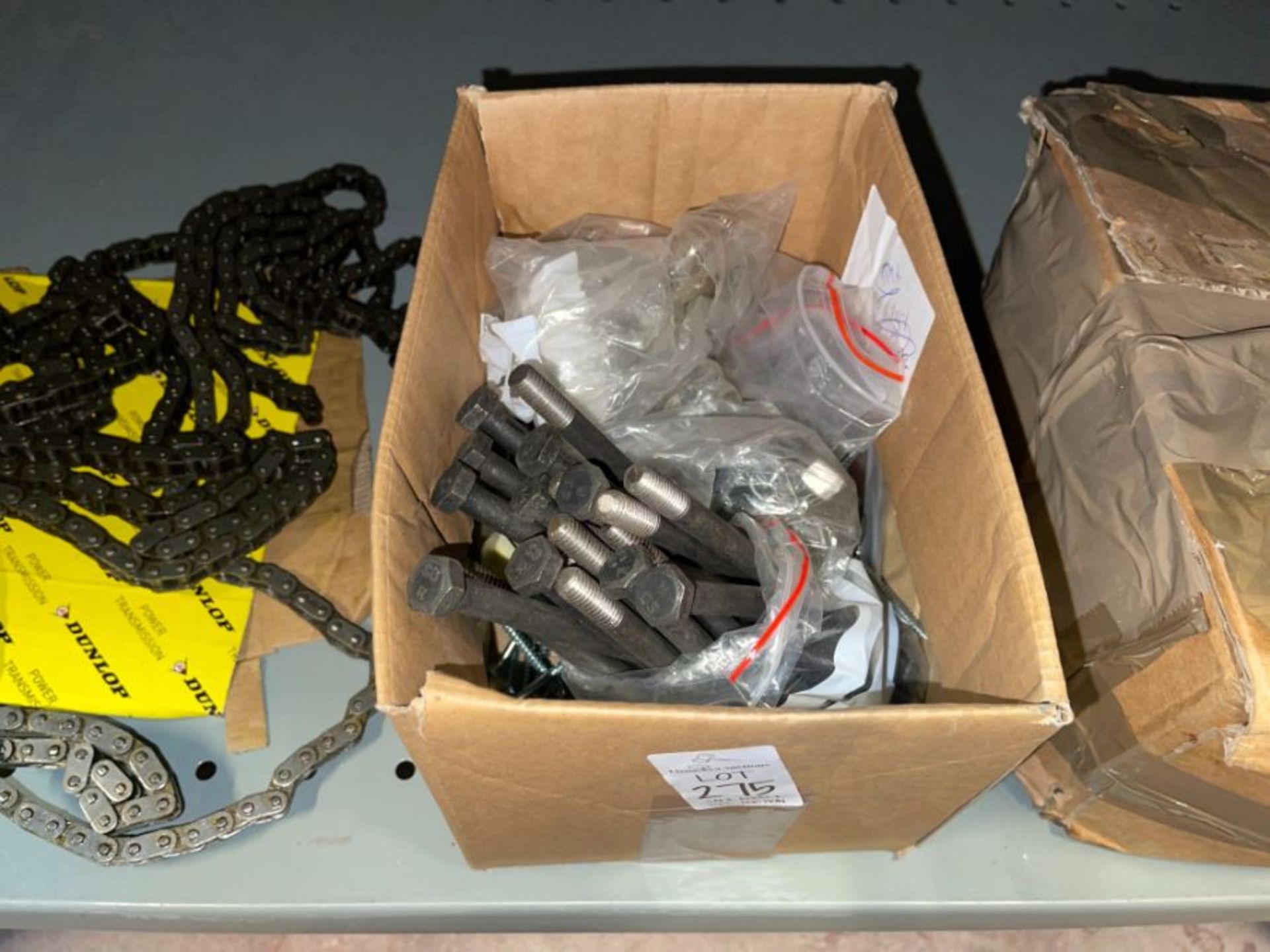 BOX OF ASSORTED SCREWS, BOLTS & NUTS