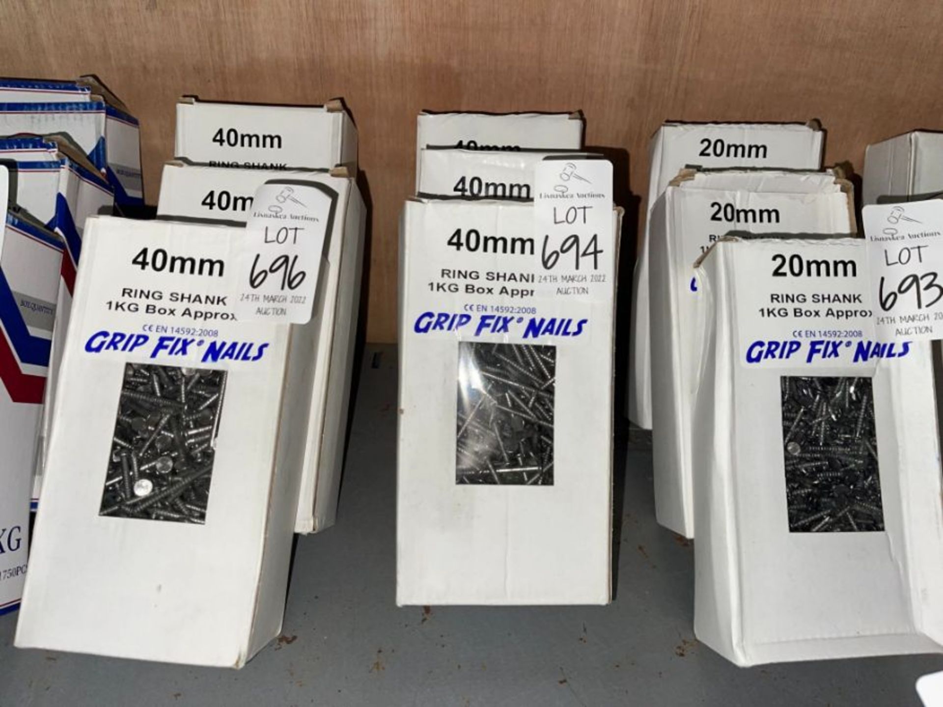 3X BOXES OF 40MM NAILS