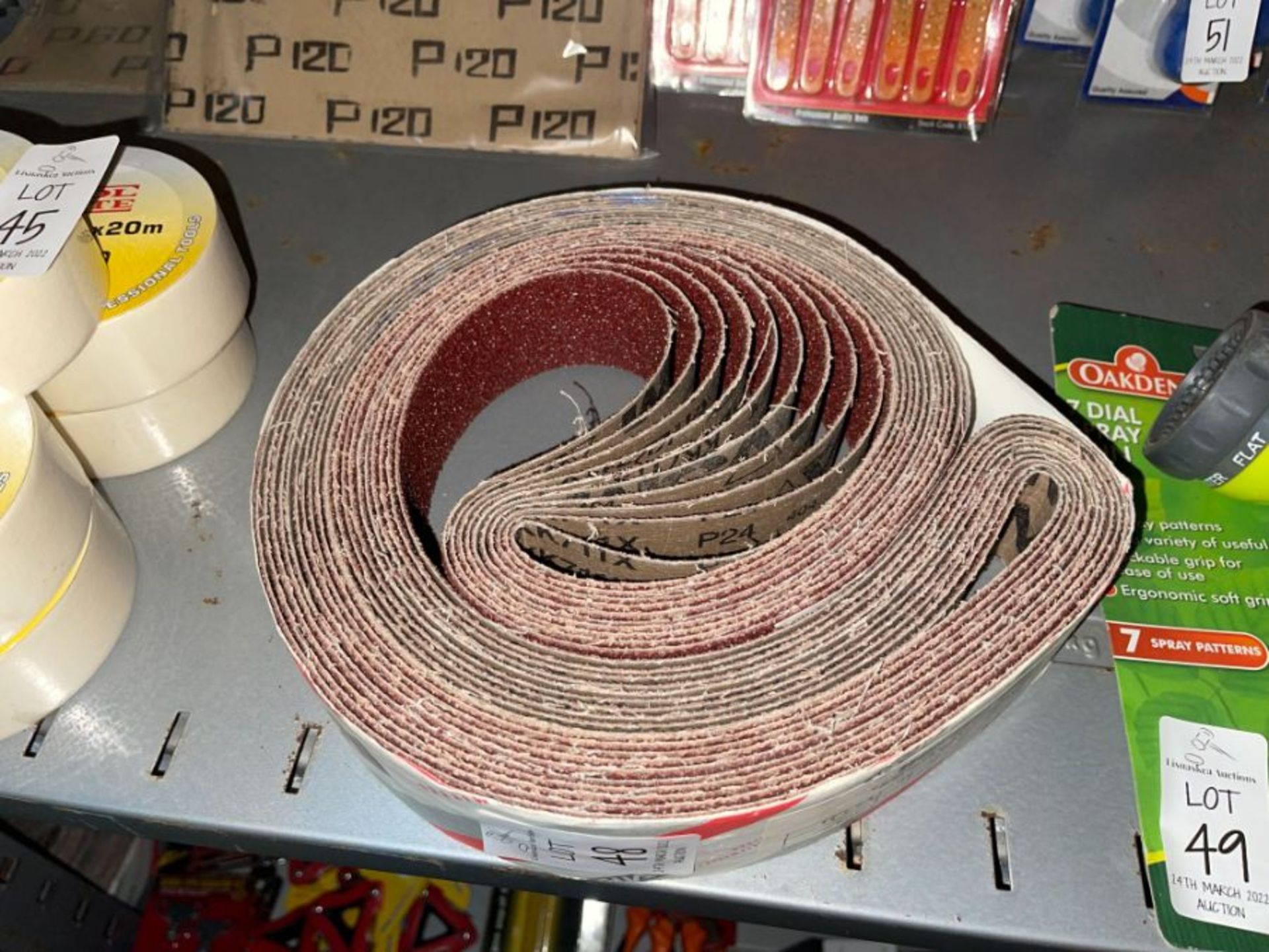 10X 24 GRIT SANDING BELTS (50 X 1520MM)