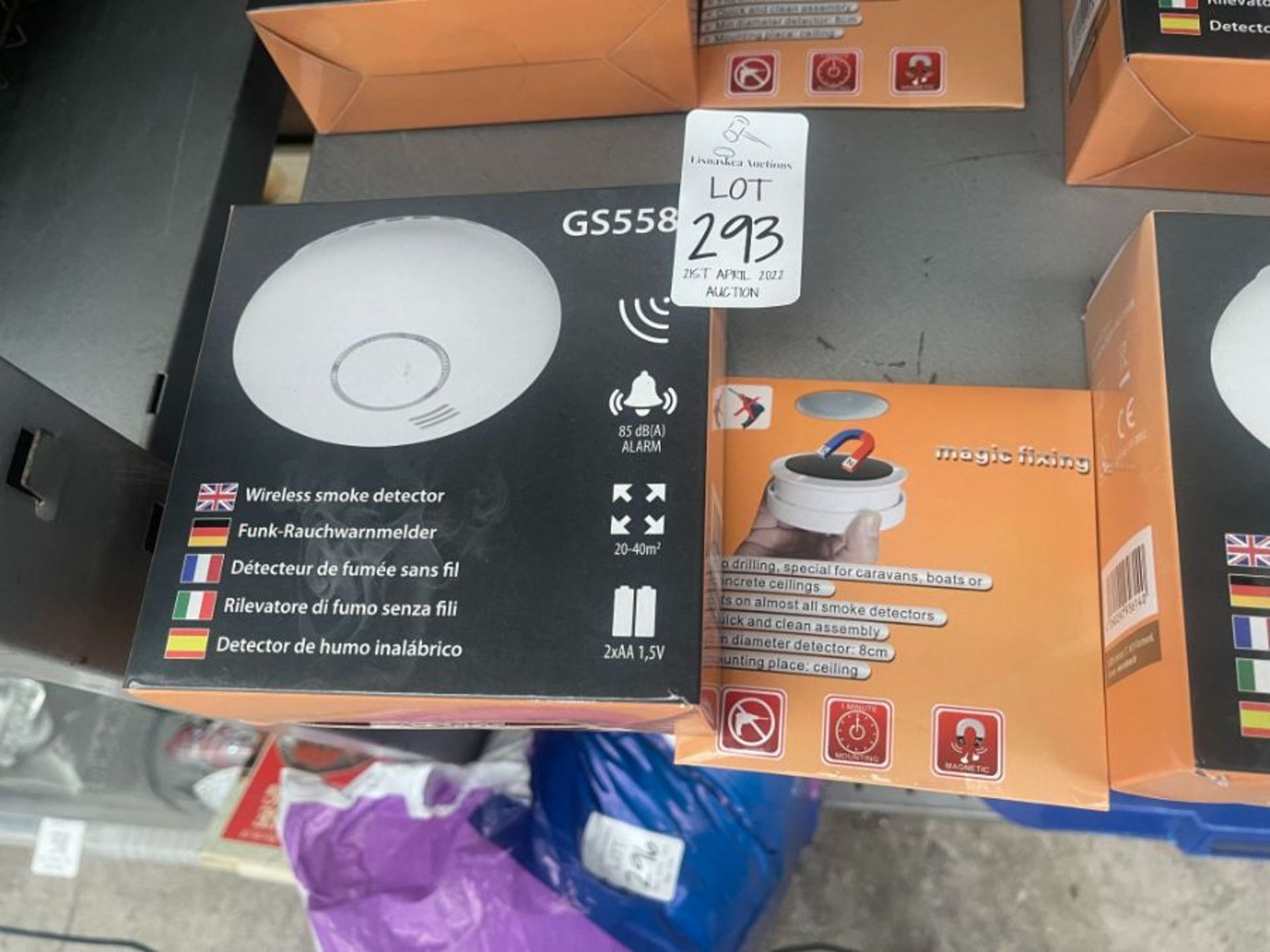 WIRELESS SMOKE DETECTOR - GS558 & MAGNETIC ATTACHMENT PLATE