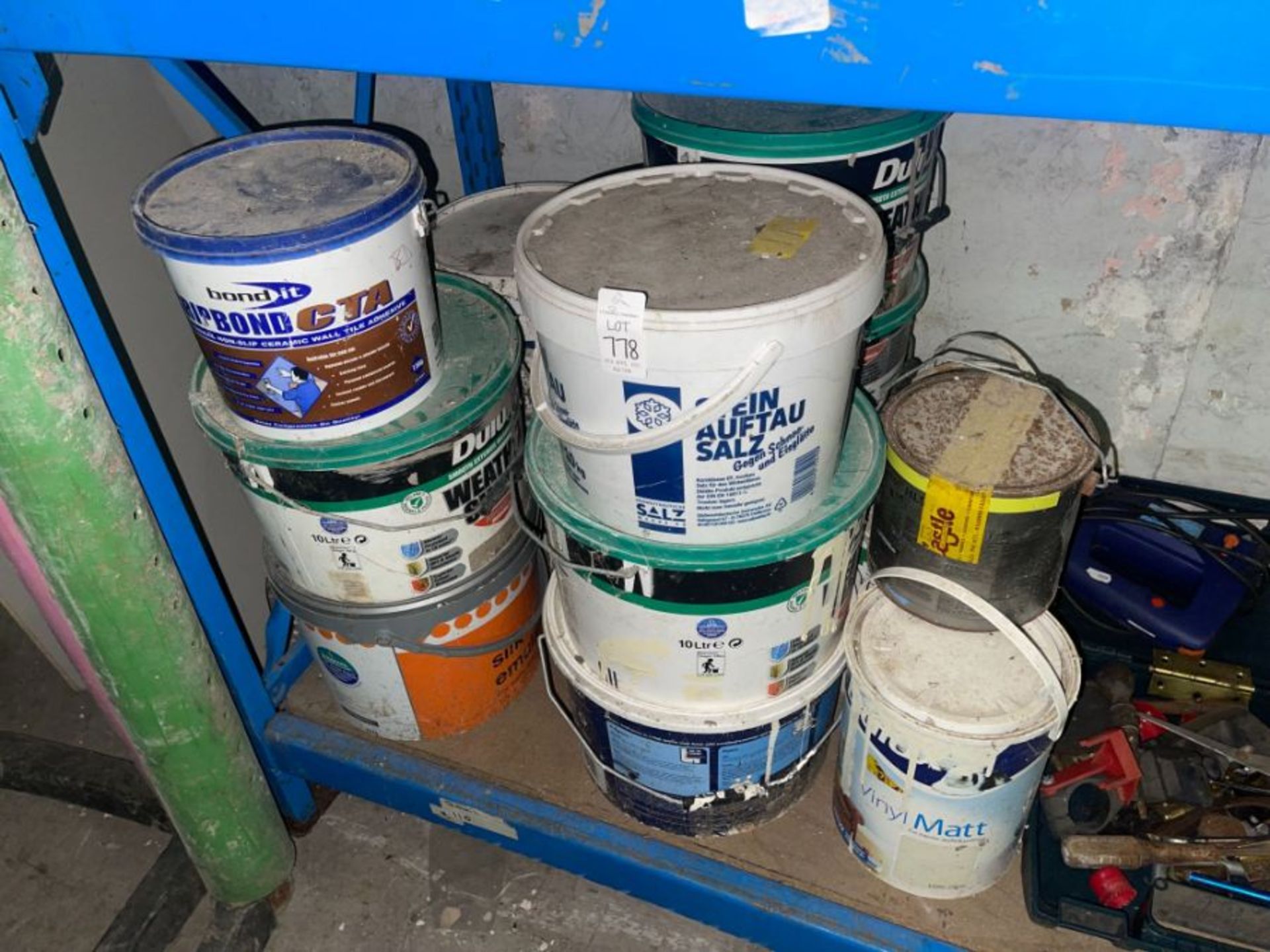 JOB LOT OF PARTIAL PAINT CANS