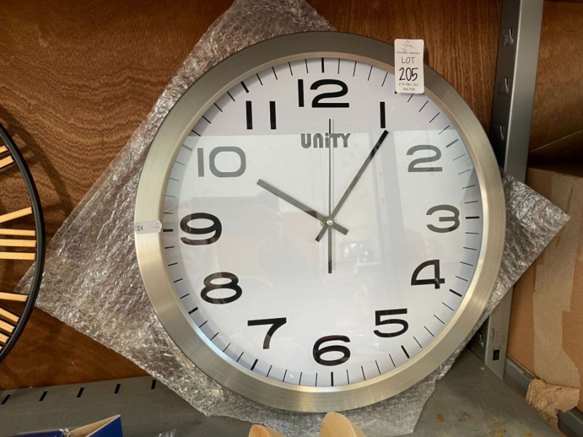 SILVER WALL CLOCK