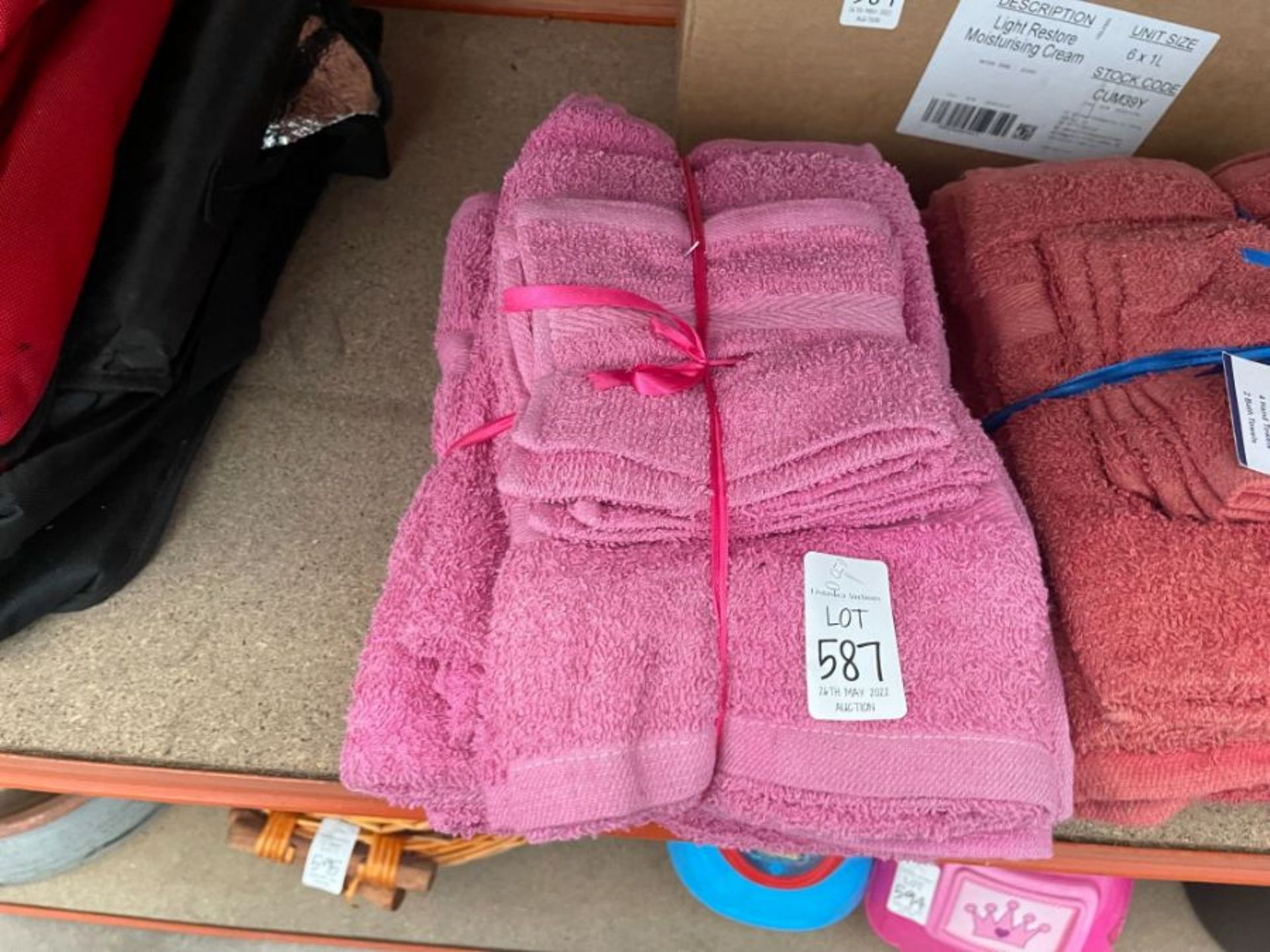 10PC TERRY TOWEL SET PINK