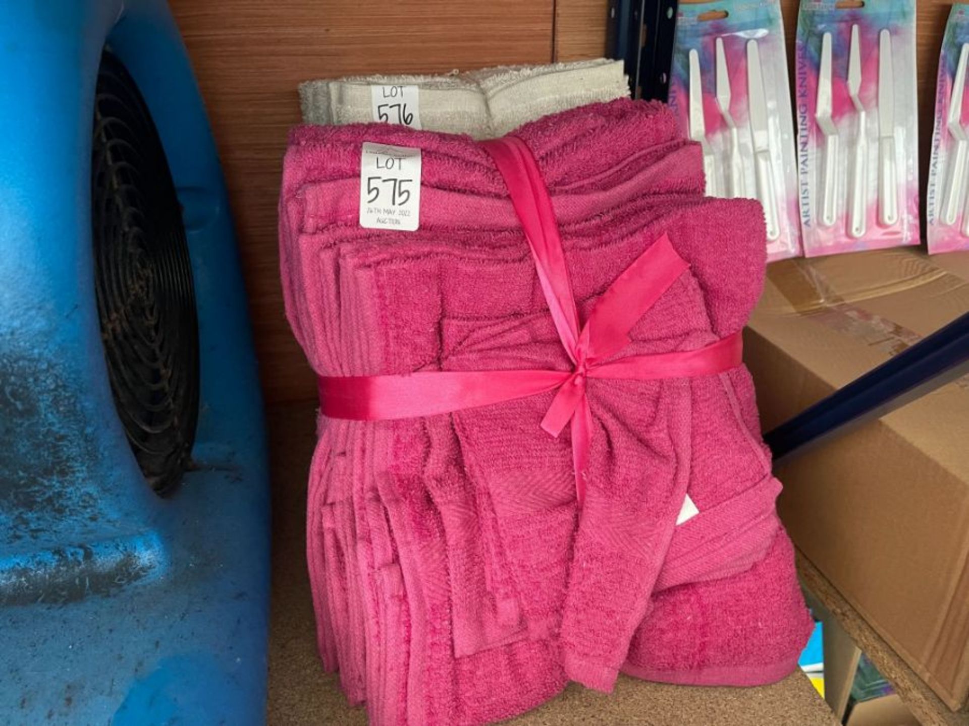 10 PC TERRY TOWEL SET PINK