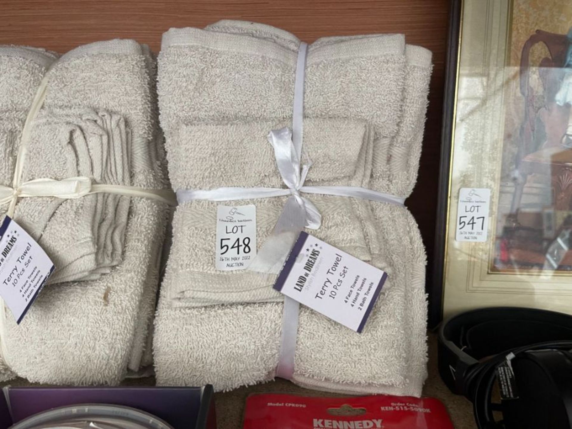 TERRY TOWEL 10 PC SET IN CREAM