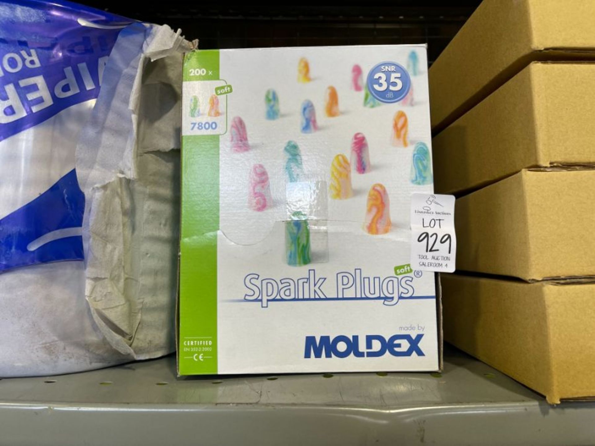 BOX OF MOLDEX SOFT SPARK PLUGS