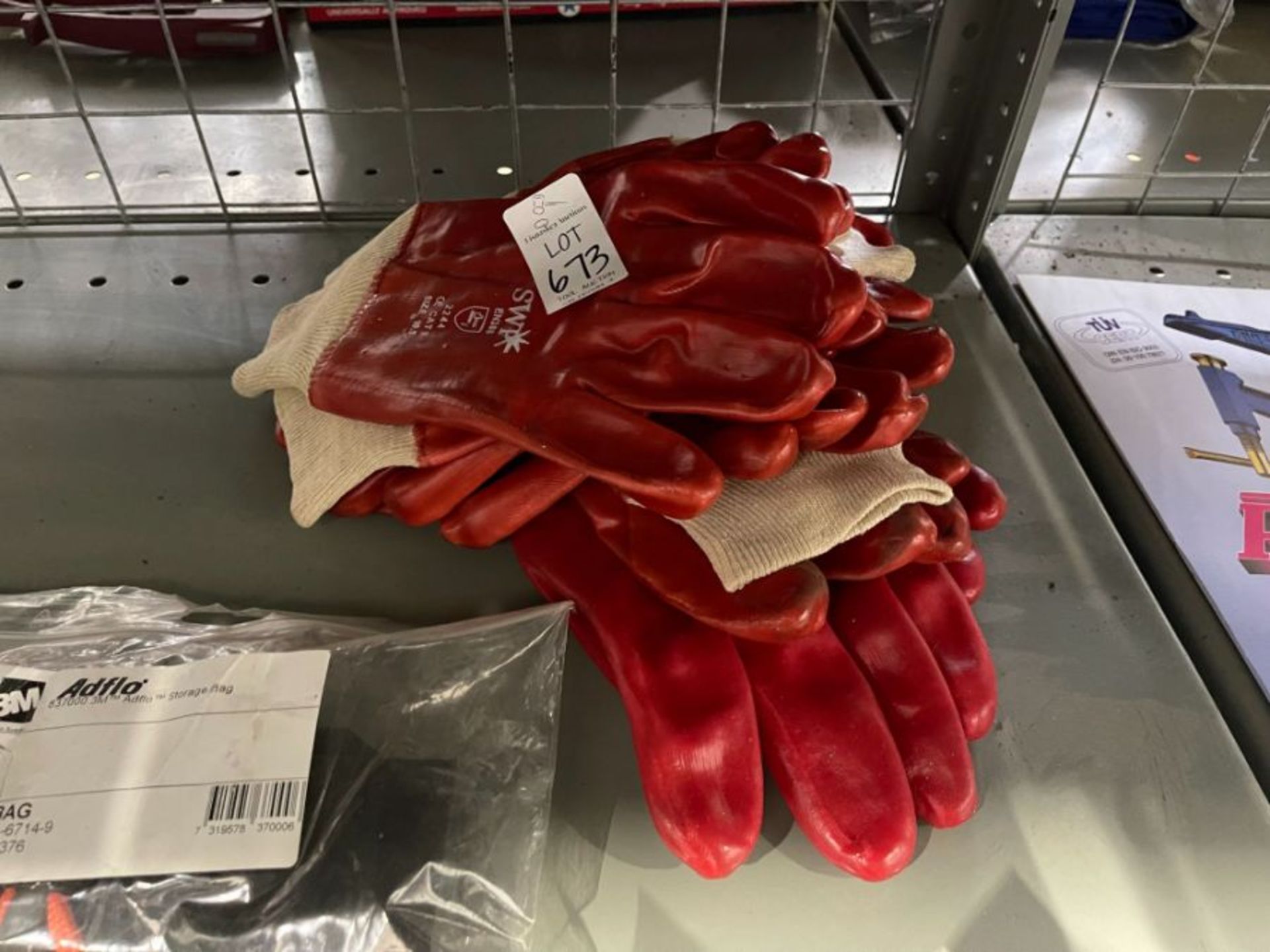 5X PAIRS OF SWP RED PROTECTIVE GLOVES (SIZE 10.5)