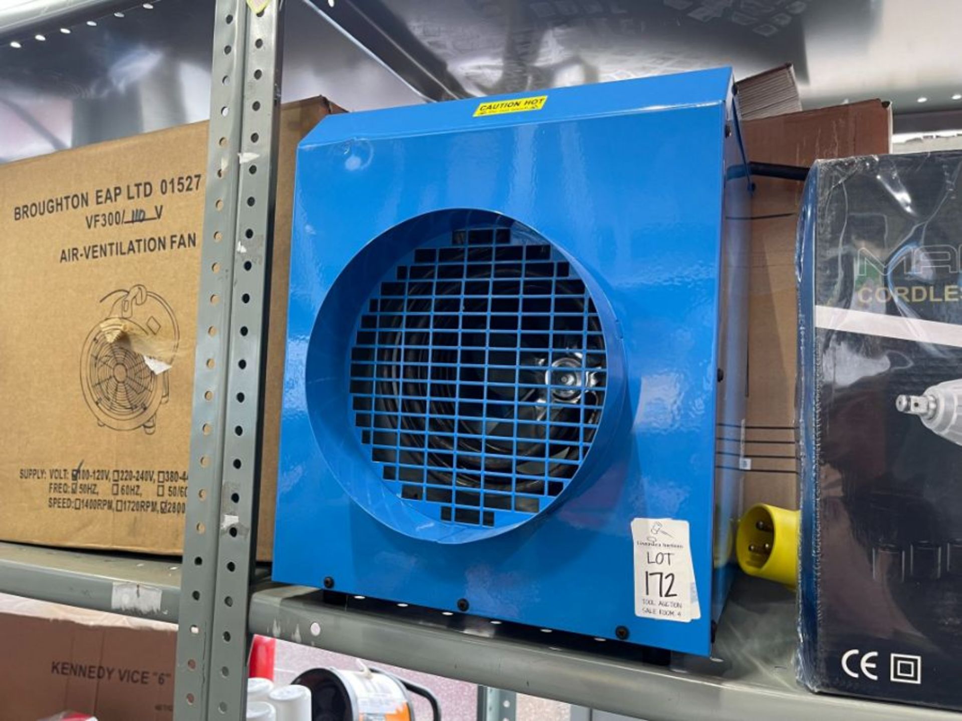 BLUE 110V INDUSTRIAL FAN HEATER