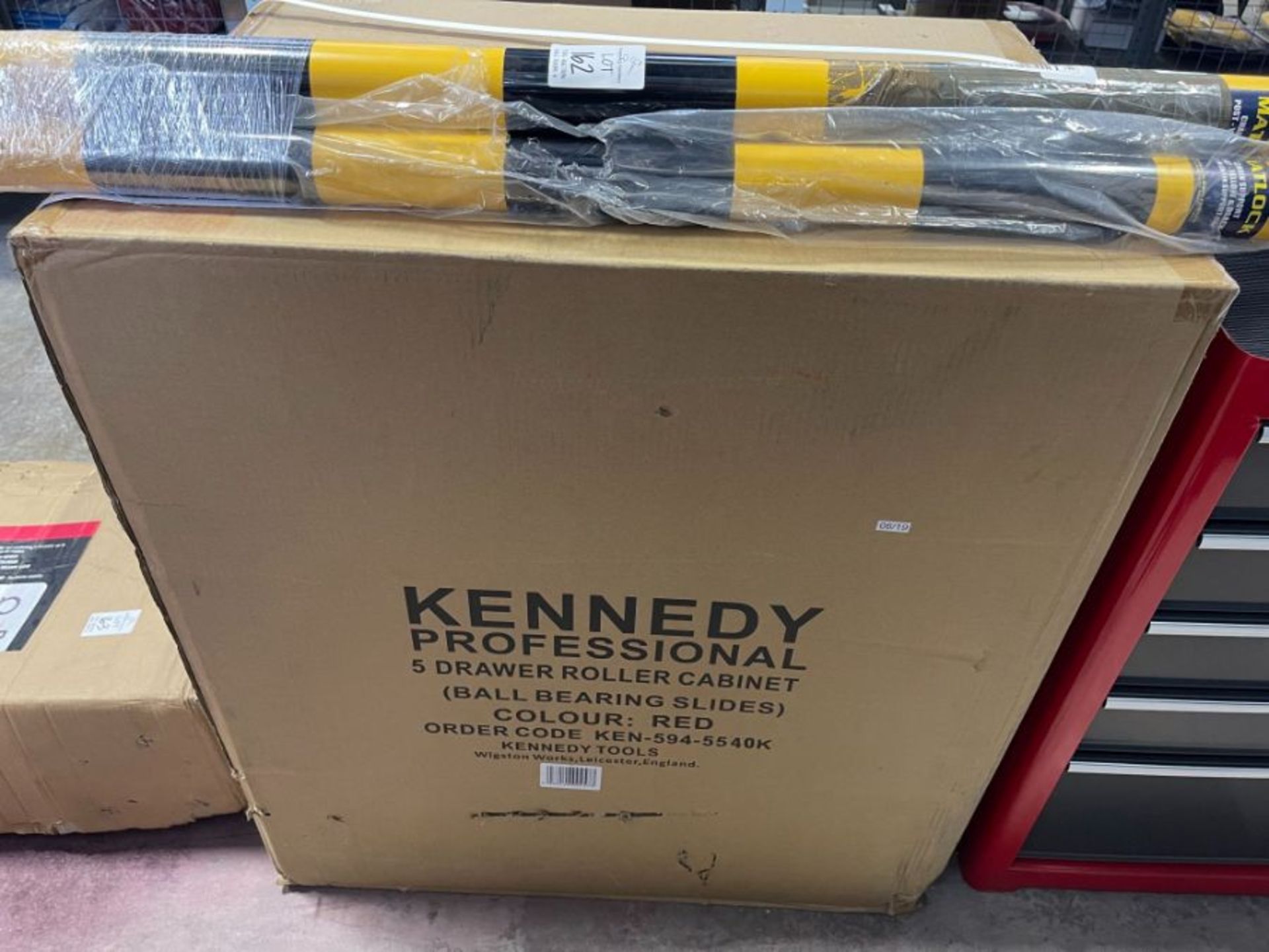 KENNEDY PROFESSIONAL RED 5-DRAWER ROLLER CABINET