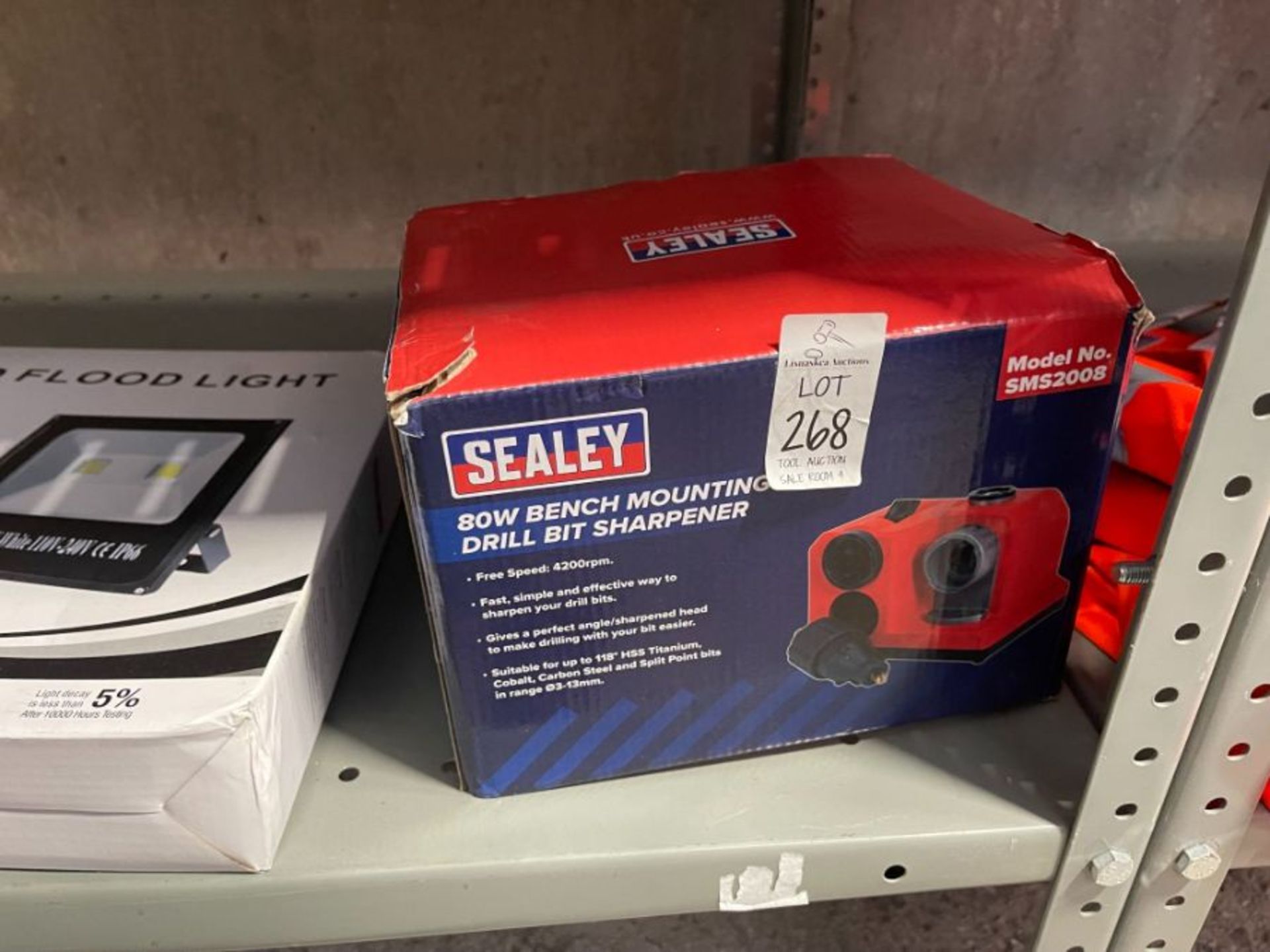 SEALEY 80W BENCH MOUNTED DRILL BIT SHARPENER