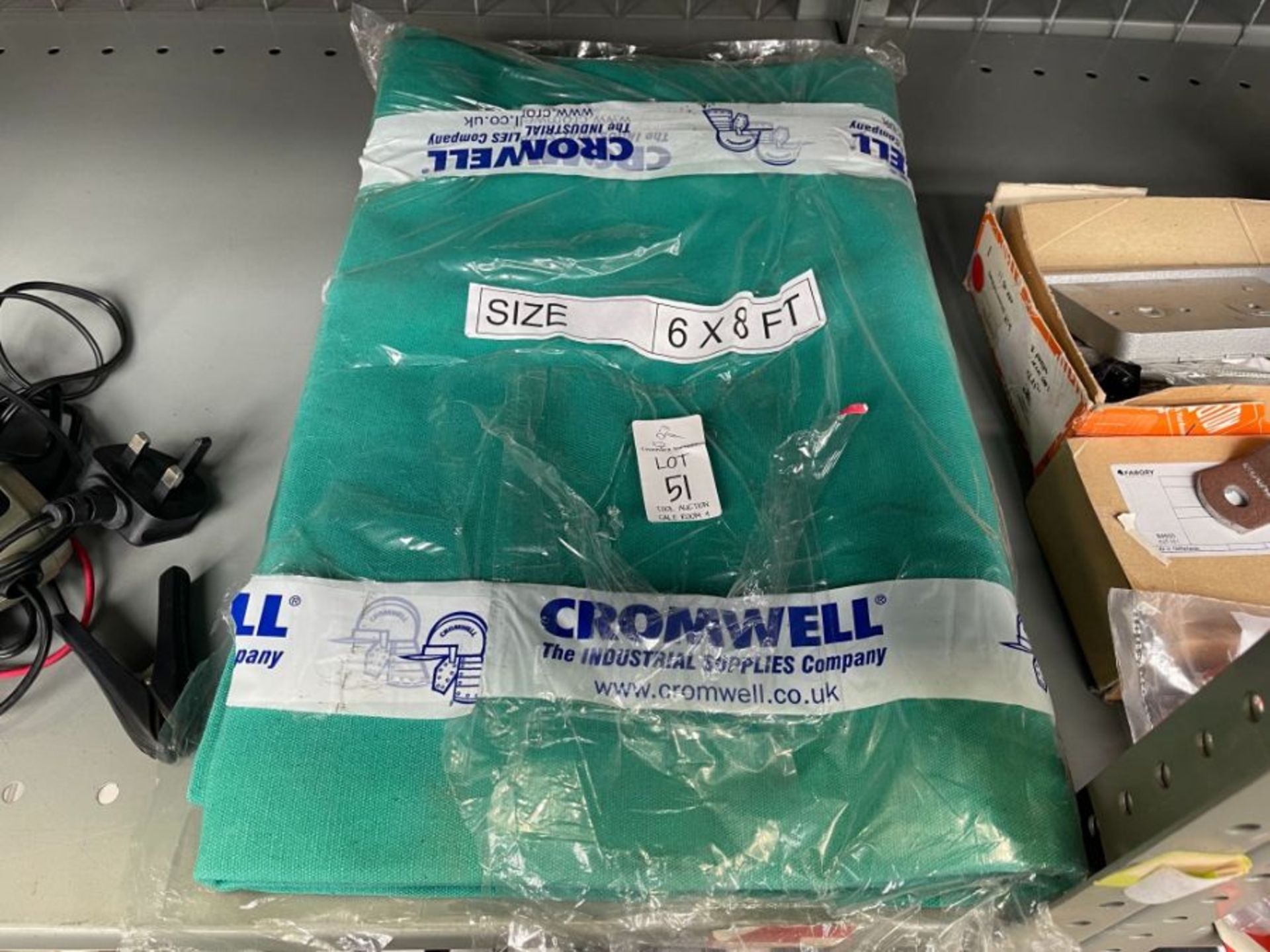 GREEN MATERIAL TARPAULIN - 6FT X 8FT