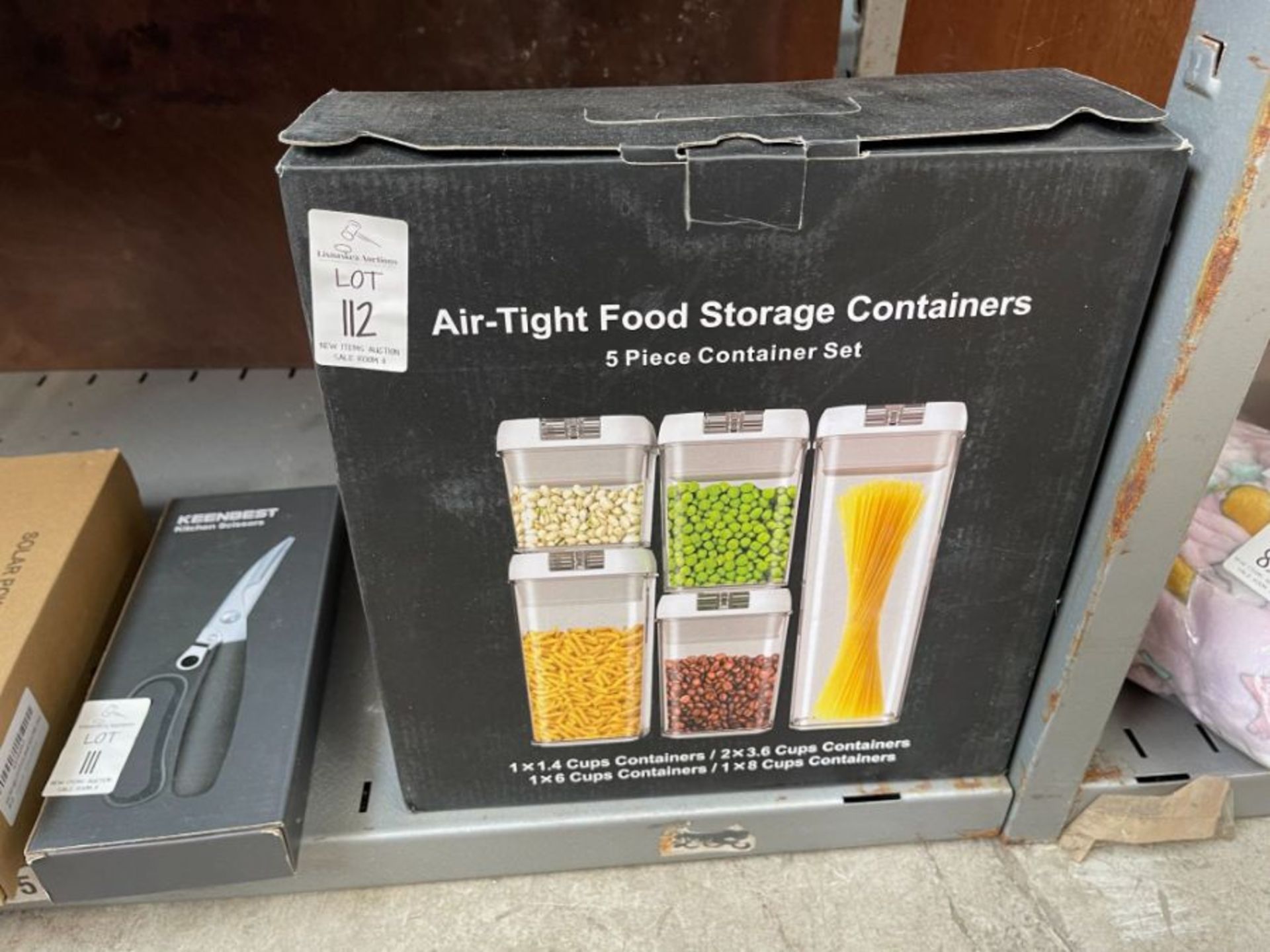 AIR TIGHT FOOD STORAGE 5 PIECE CONTAINERS (NEW)