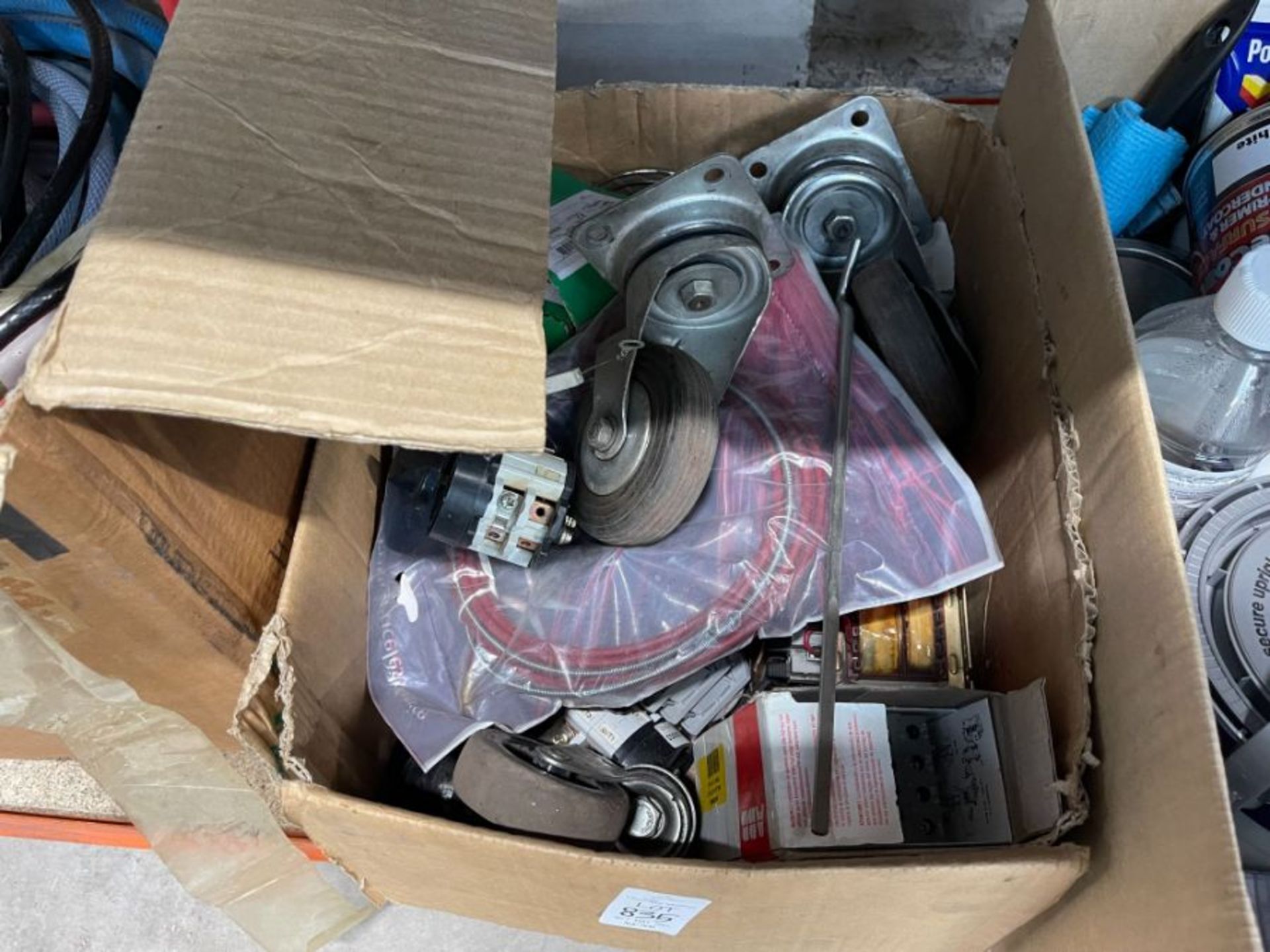 BOX OF ASSORTED WELDING CONTENTS