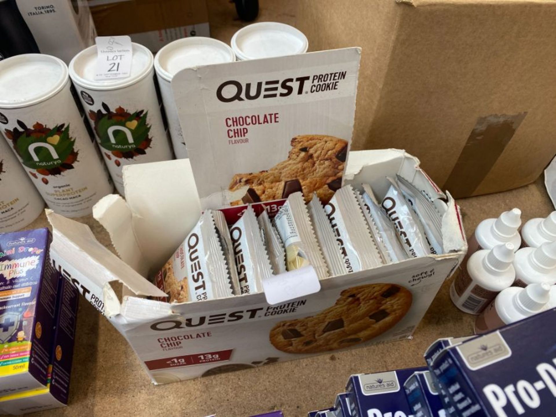 BOX OF QUEST CHOCOLATE CHIP PROTEIN COOKIES (O.O.D.)