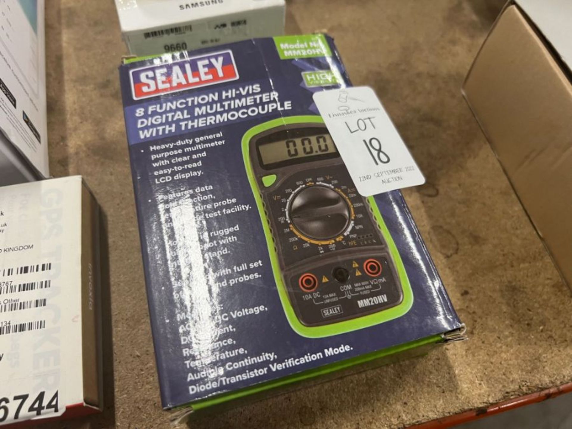 SEALEY MM20HV 8 FUNCTION HI-VIS DIGITAL MULTIMETER (WORKING)