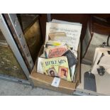 BOX OF VINTAGE BOOK SLEEVES & SHEET MUSIC