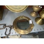 BRASS PORTHOLE MIRROR