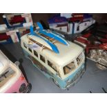 FLOWER POWER TIN CAMPER VAN MODEL