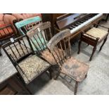 3X VINTAGE WOODEN DINING CHAIRS