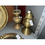 2X BRASS OIL LAMPS