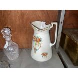 TALL FLORAL WATER JUG