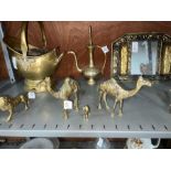 SET OF 3X BRASS CAMELS