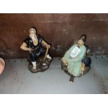 2X ORIENTAL FIGURINES