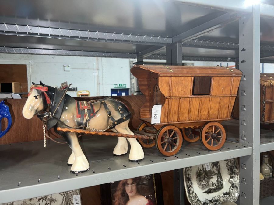 HORSE & GYPSY CART ORNAMENT