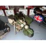 GREEN ARMY MOTORBIKE & SIDECAR MODEL