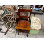 ANTIQUE CHAIR/FOLD OUT STEPS