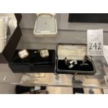 2X PAIRS OF CUFFLINKS (1X STERLING SILVER)