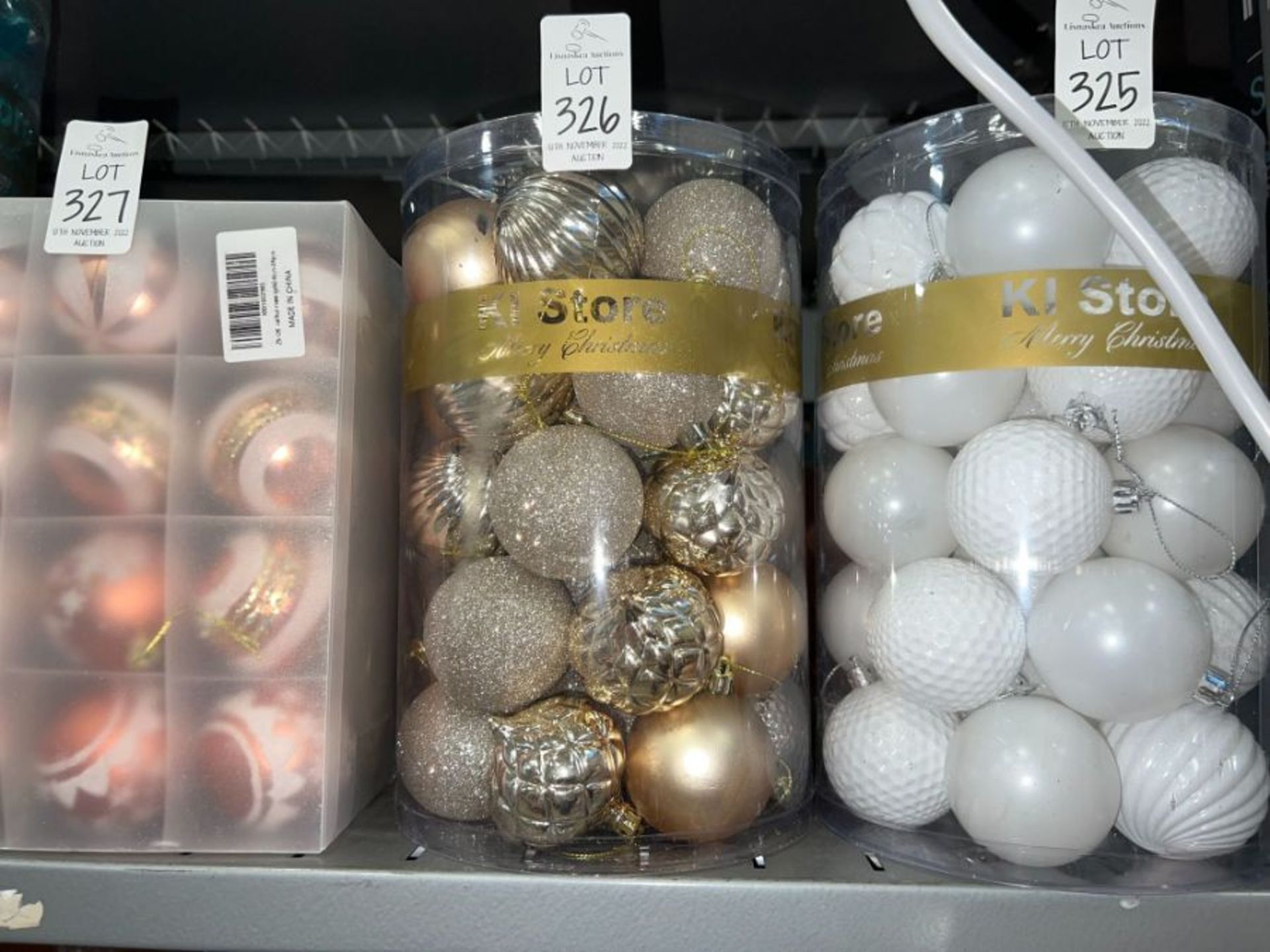 CASE OF CHRISTMAS BAUBLES GOLD (NEW)