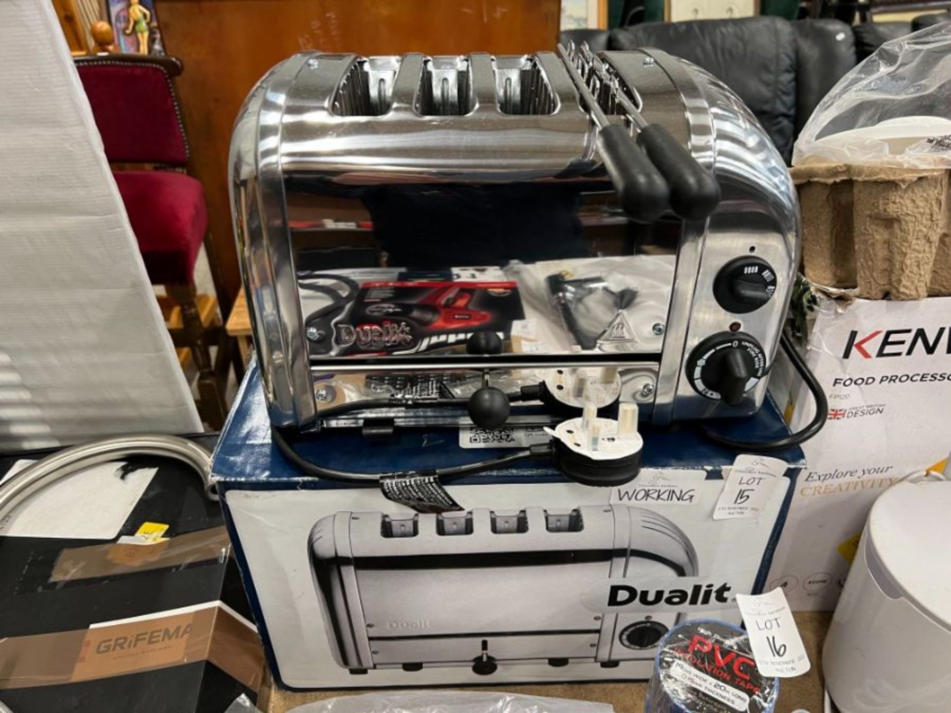 DUALIT 4 SLICE TOASTER (WORKING AS NEW)