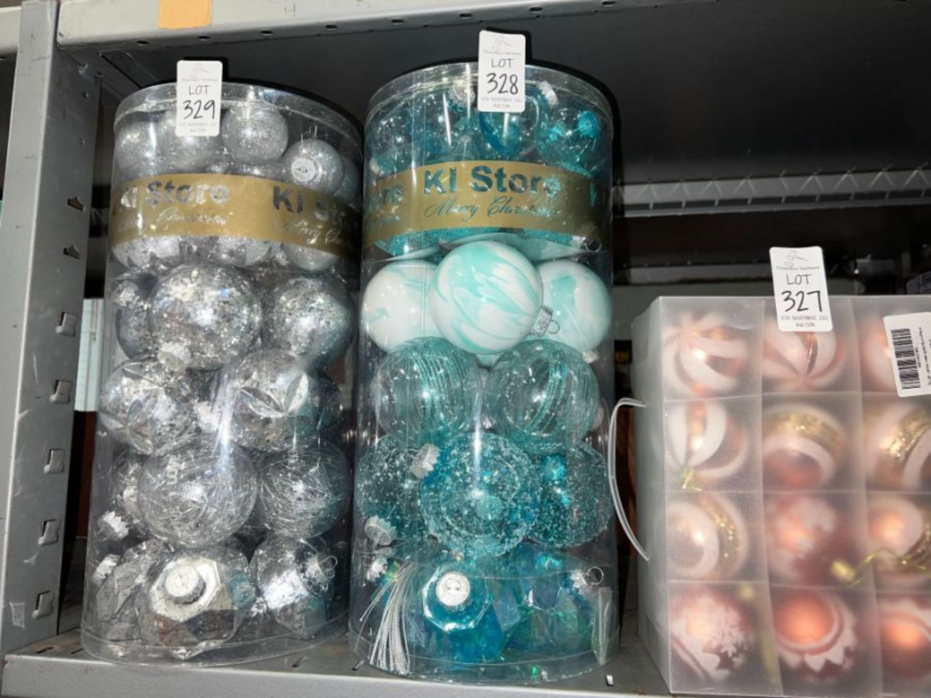 CASE OF CHRISTMAS BAUBLES TEAL (NEW)