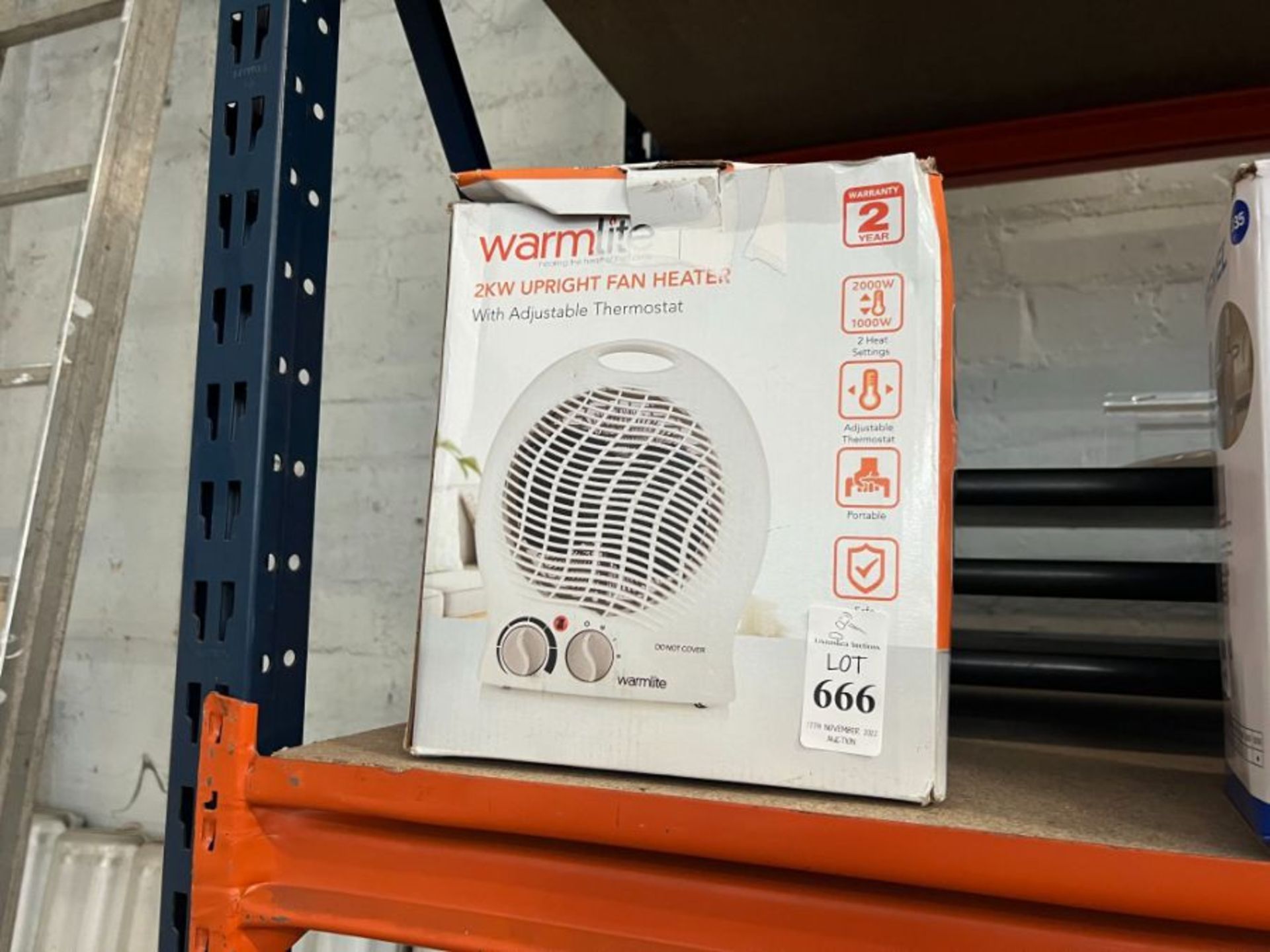 WARMLITE 2KW FAN HEATER