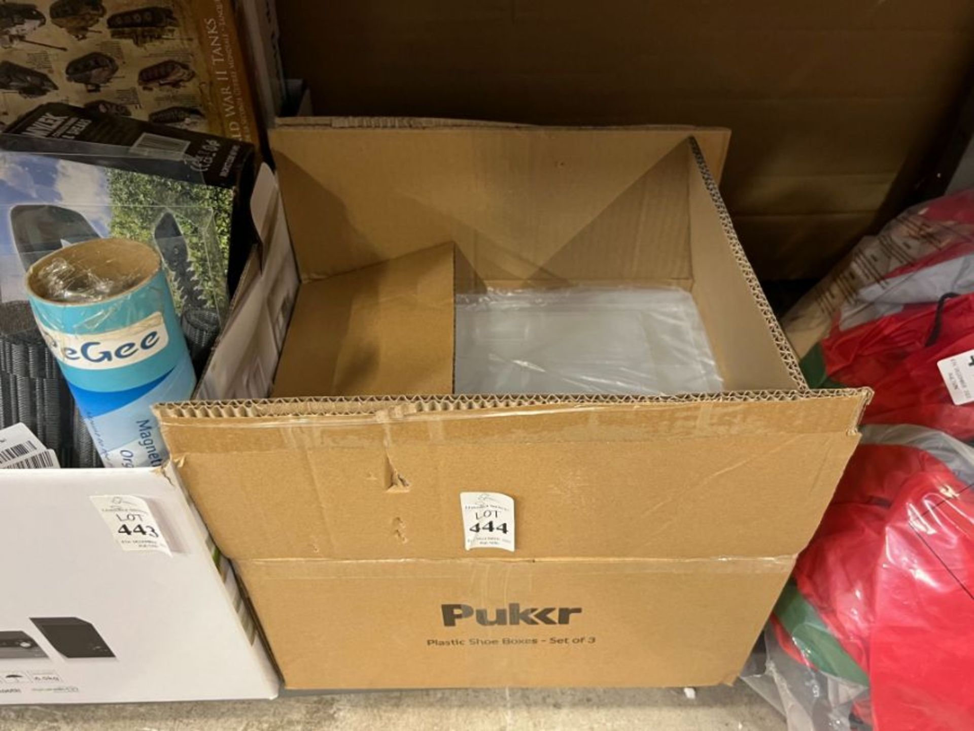 3X PUKKR PLASTIC SHOE BOXES (NEW)