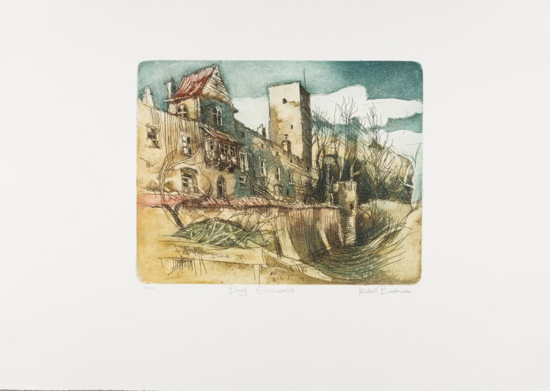 Bodemer, Herbert(*1941)Bundle: Salzburg, 1979 / Grünwald Castle, 1977 / An der Seestraße, 1974Bundle - Image 7 of 15